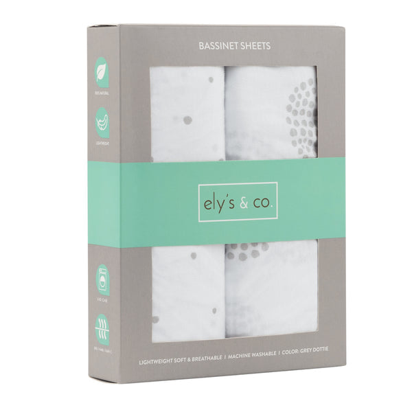 Ely's & Co. Cotton Bassinet Sheet - 2 Pack