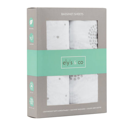 Ely's & Co. Cotton Bassinet Sheet - 2 Pack