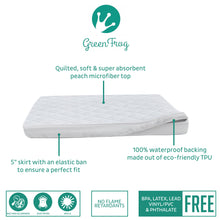 Load image into Gallery viewer, Green Frog Mini Mattress Cover
