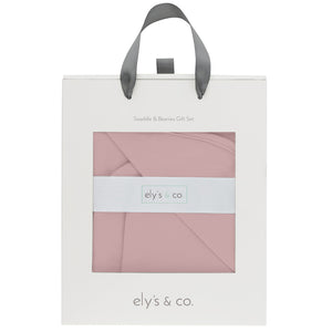 Ely's & Co. Jersey Knit Cotton Swaddle Blanket and Beanie Hat Gift Set