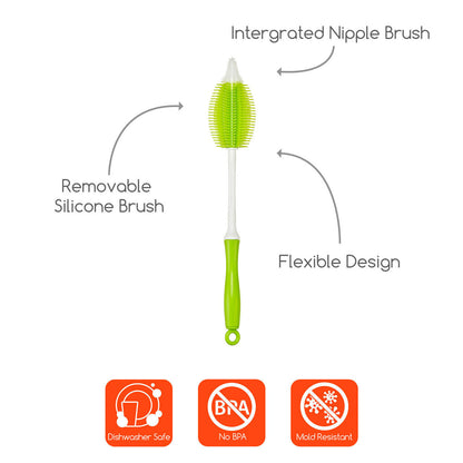 Innobaby Cleanin' SMART 2-In-1 Silicone Bottle Brush