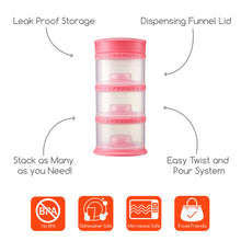 Load image into Gallery viewer, Innobaby Packin&#39; SMART Stackable Storage System For Formula, Snacks, And More - 3 Tier
