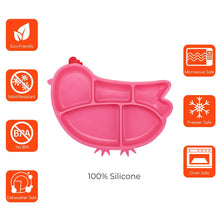Load image into Gallery viewer, Innobaby Din Din SMART Silicone Suction Divided Plate - Chicken
