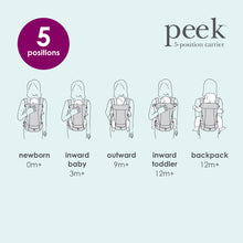 Load image into Gallery viewer, JJ Cole Peek 5-Position Baby Carrier
