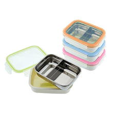 Load image into Gallery viewer, Innobaby Keepin&#39; SMART Storage Stainless Steel Divided Bento Snack Box With Lid
