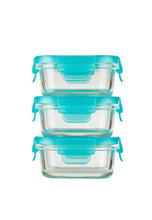 Load image into Gallery viewer, Innobaby Preppin&#39; SMART EZ Lock Glass Container, Rectangle / 5oz (3 Pack) - Mega Babies
