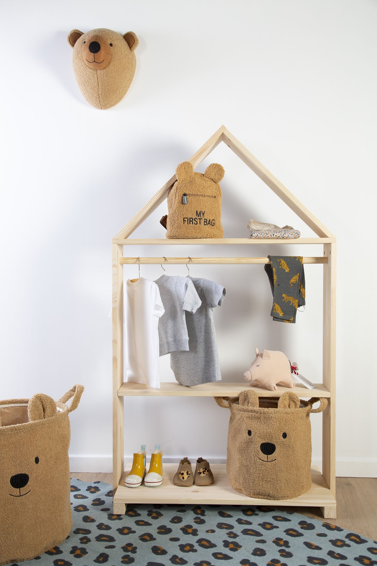 Childhome House Decorative Storage Rack + Wheels