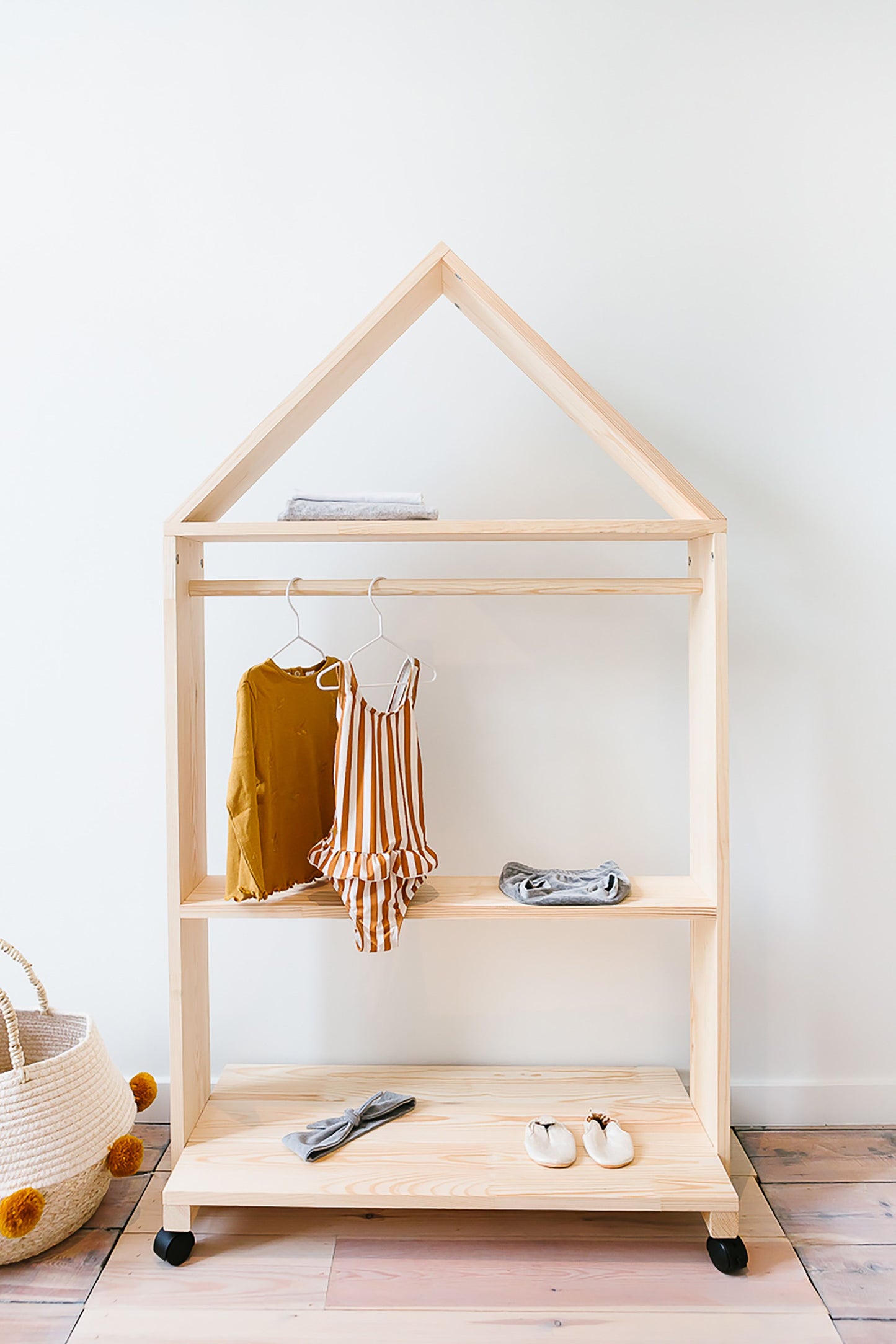 Childhome House Decorative Storage Rack + Wheels