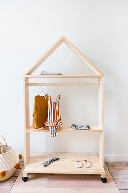 Childhome House Decorative Storage Rack + Wheels