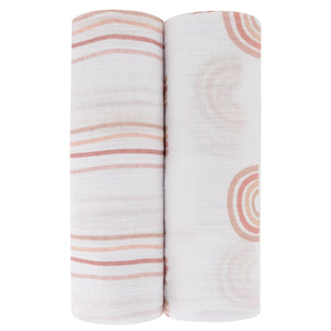 Ely's & Co. Cotton Muslin Swaddle Blanket - 2 Pack