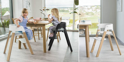 stokke steps white Stokke Steps Chair With Legs And Seat – Swaddles Baby