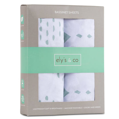 Ely's & Co. Cotton Bassinet Sheet - 2 Pack