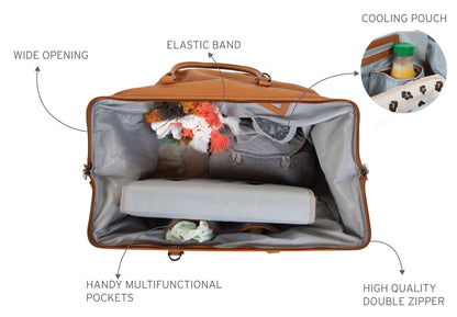 CHILDHOME MOMMY BAG LEATHER LOOK BROWN