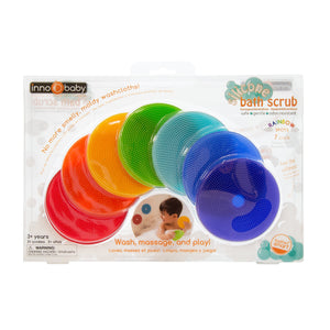 Innobaby Bathin' SMART Rainbow Spots Silicone Bath Scrub (7-Pack)