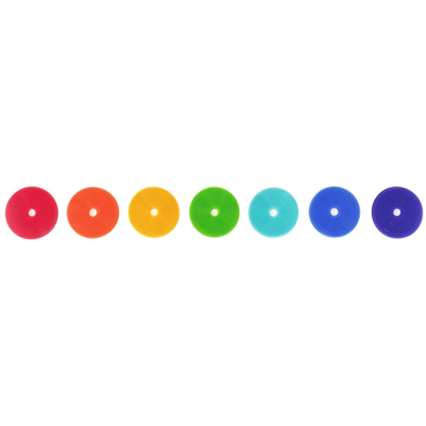 Innobaby Bathin' SMART Rainbow Spots Silicone Bath Scrub (7-Pack)