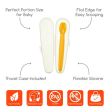 Load image into Gallery viewer, Innobaby Din Din SMART Silicone Baby Spoon With Carrying Case Gum Friendly
