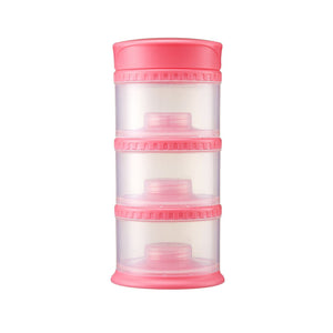 Portable and Stackable 4-Piece Twist Lock Storage Jars Snack Container BPA  and Phthalate Free