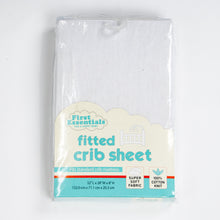 Load image into Gallery viewer, First Essentials Fitted Cotton Standard Crib Sheet
