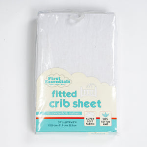 First Essentials Fitted Cotton Standard Crib Sheet