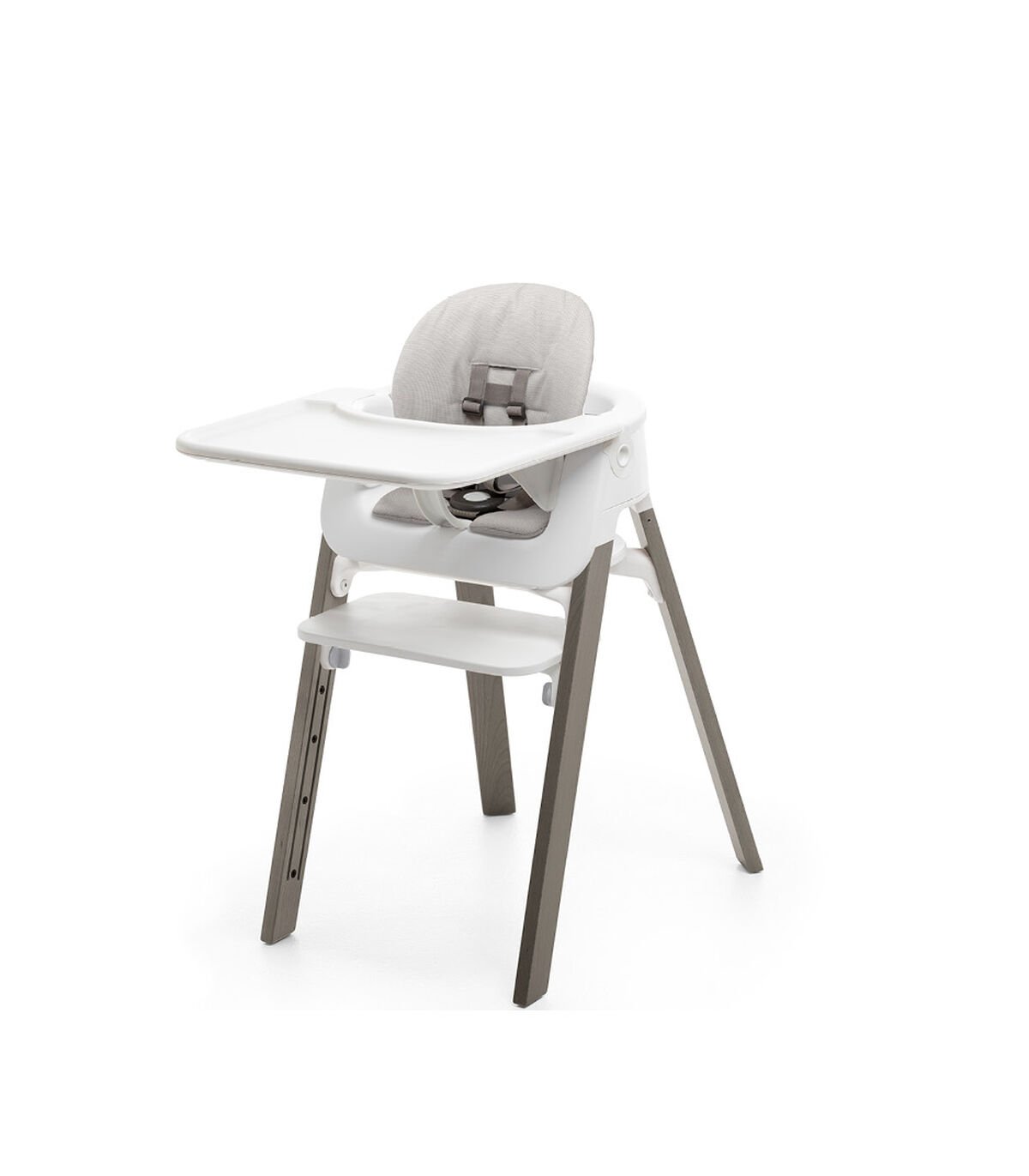stokke tripp trapp high chair hazy grey Stokke Steps High Chair Complete With Legs, Seat, Babyset, Cushion, an – Swaddles Baby