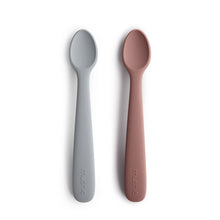 Load image into Gallery viewer, Mushie Silicone Feeding Spoons 2-Pack
