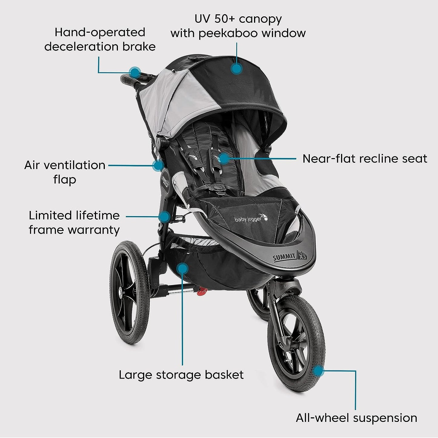 Baby Jogger Summit X3 Single Jogging Stroller