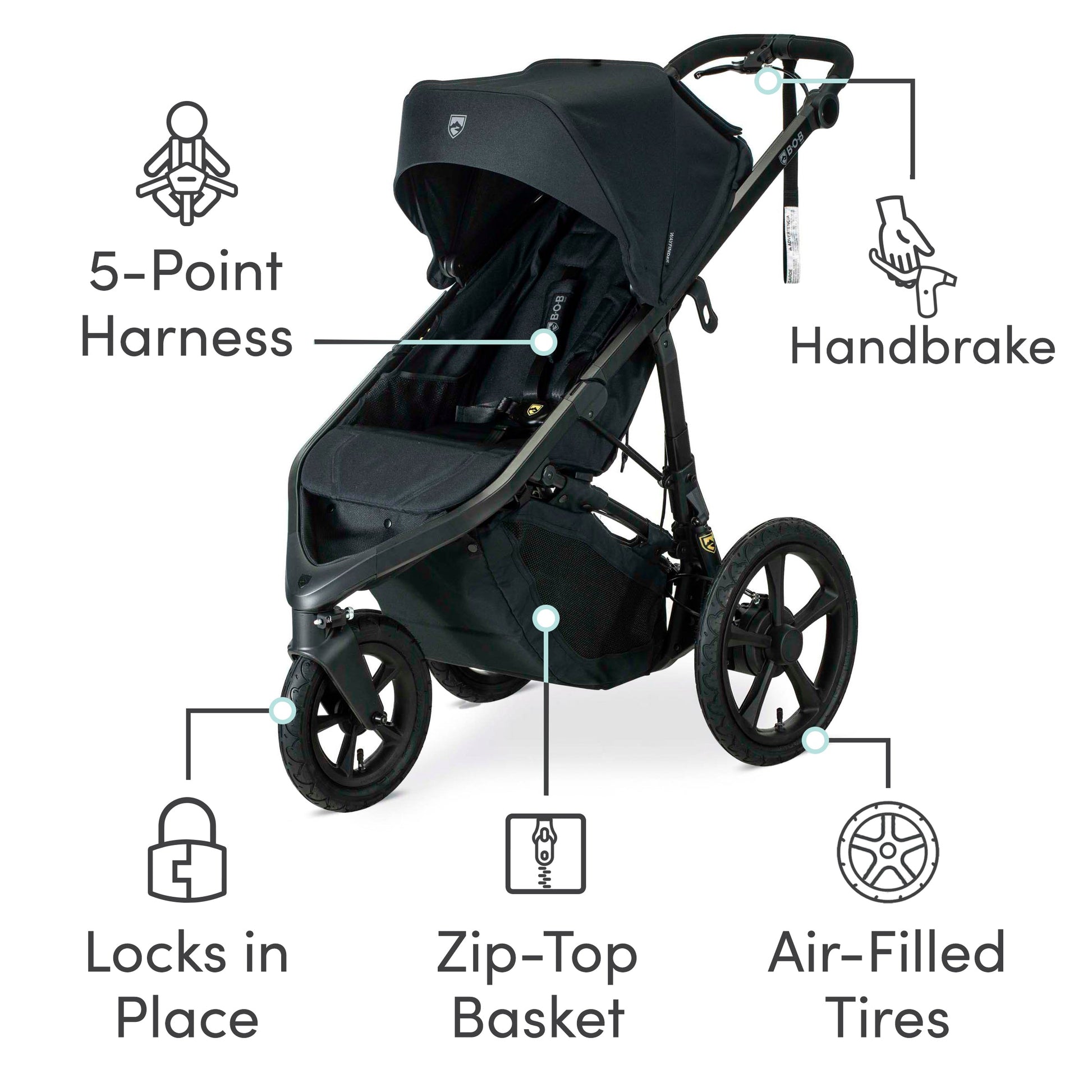 bob stroller lock BOB Gear Wayfinder Jogging Stroller