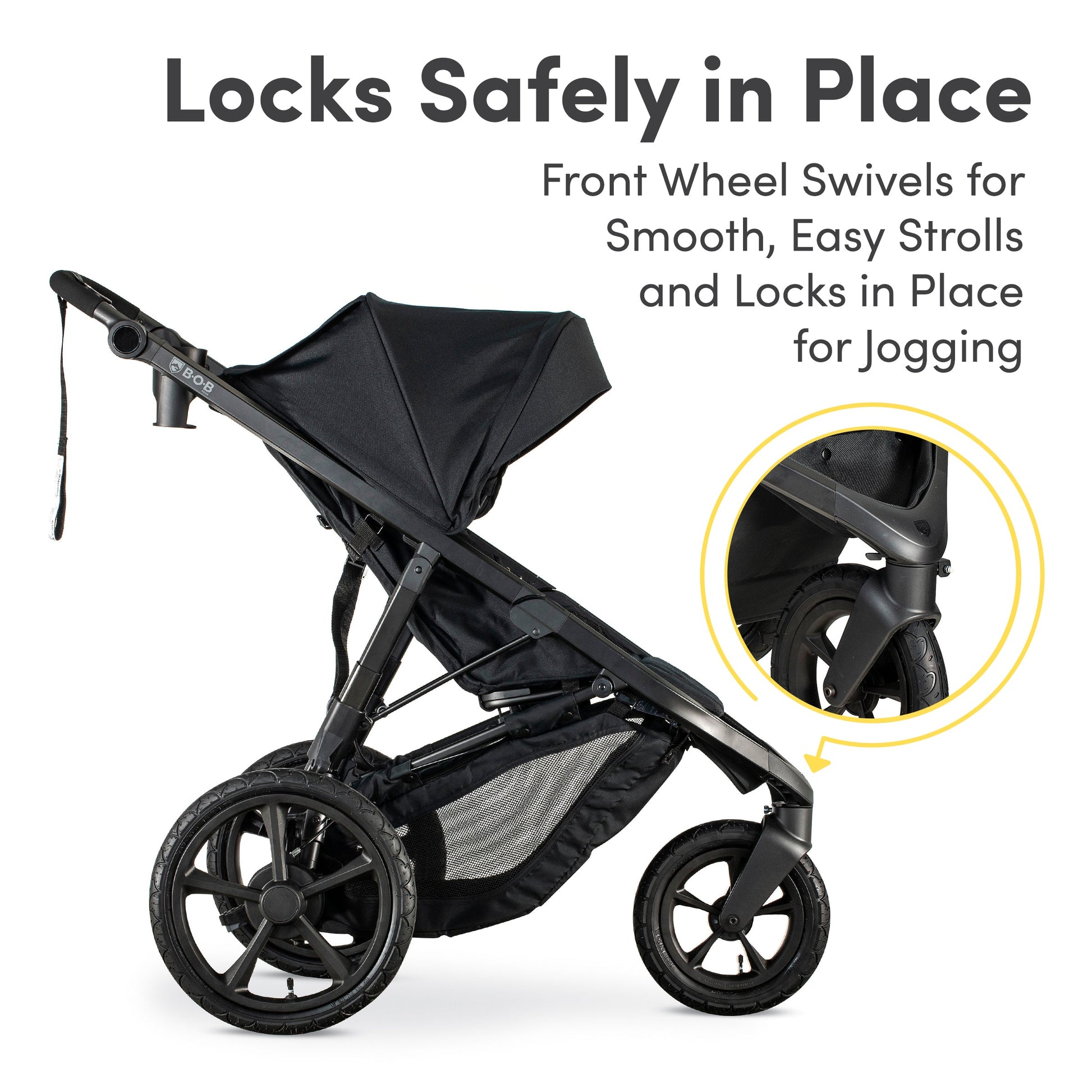 bob stroller lock front wheel BOB Gear Wayfinder Jogging Stroller