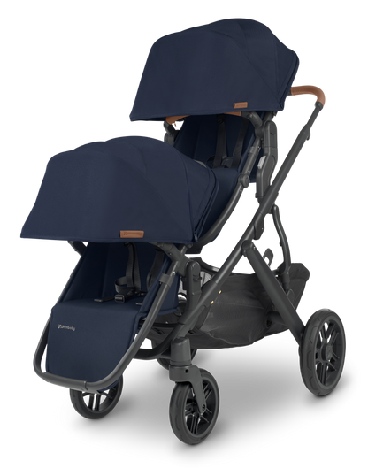 The Vista V2 stroller featured by Mega babies has an extra long sun shade hood.