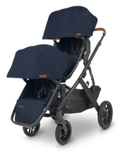 Load image into Gallery viewer, The Vista V2 stroller featured by Mega babies has an extra long sun shade hood.
