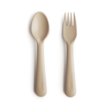 Load image into Gallery viewer, Mushie Dinnerware Fork and Spoon Set
