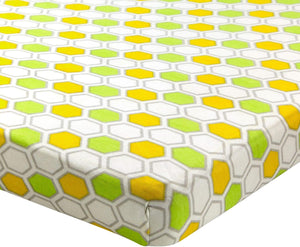 Abstract Fitted Cotton Portable Crib Sheet