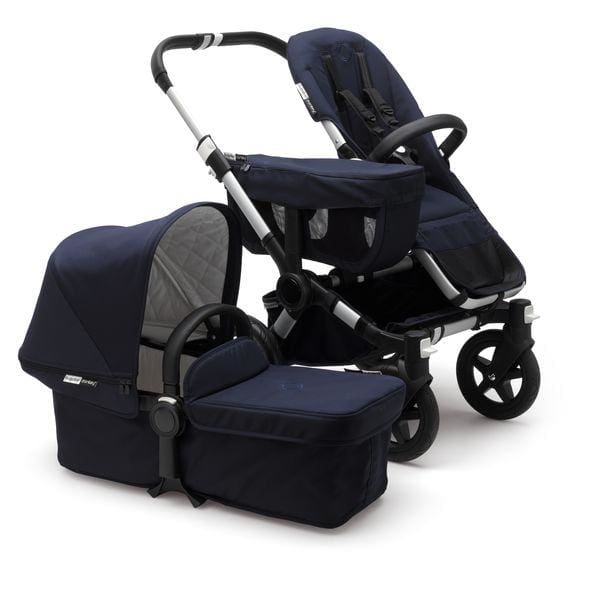 Bugaboo Donkey² Mono Extension Set Complete Set - Classic: Aluminum / Dark Navy - Convertible Stroller