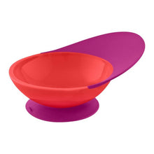 Load image into Gallery viewer, Catch Bowl With Spill Catcher - Coral/Purple - Baby Feeding
