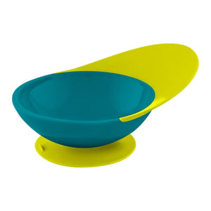 Catch Bowl With Spill Catcher - Teal/Yellow - Baby Feeding