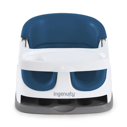 Ingenuity Baby Base 2-in-1 Booster Feeding and Floor Seat with Self-Storing Tray