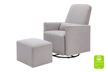Load image into Gallery viewer, DaVinci Olive Glider and Ottoman In Grey Finish with Cream Piping - Mega Babies
