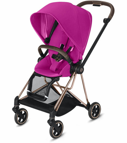The Cybex Mios stroller, rose gold frame from Mega babies is stylish, while comfortable.