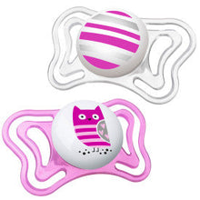 Load image into Gallery viewer, Chicco PhysioForma Light Day &amp; Night Orthodontic Pacifier 6-16m 2pk
