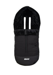 The Doona footmuff, sold by Mega babies, is a luxuriously lined blanket.