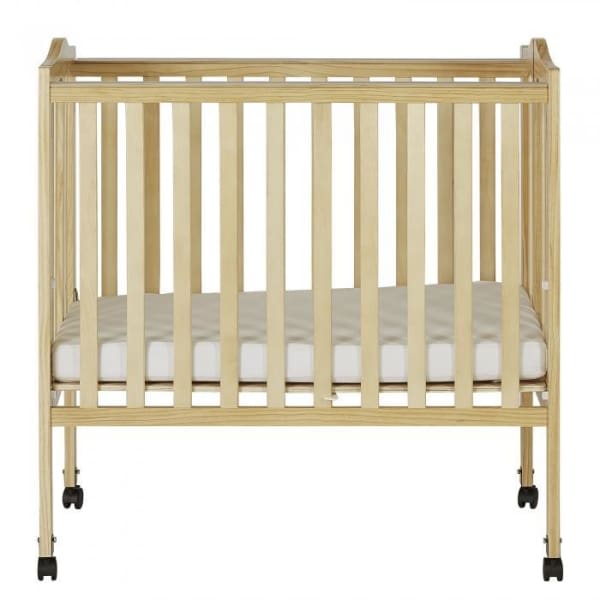 Dream On Me 2 in 1 Lightweight Folding Portable Crib - Natural - Portable Folding Crib