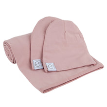 Load image into Gallery viewer, Ely&#39;s &amp; Co. Jersey Knit Cotton Swaddle Blanket and Beanie Hat Gift Set
