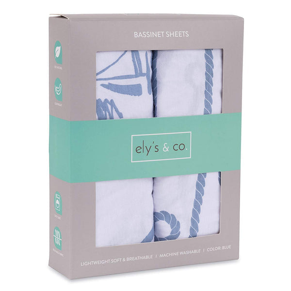 Ely's & Co. Cotton Bassinet Sheet - 2 Pack