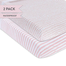 Load image into Gallery viewer, Ely&#39;s &amp; Co. Waterproof Cradle Sheet/ Changing Pad Cover - 2 Pack
