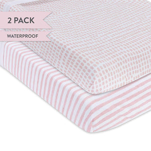 Ely's & Co. Waterproof Cradle Sheet/ Changing Pad Cover - 2 Pack
