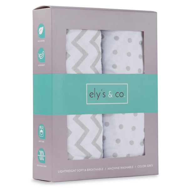 Ely's & Co. Cotton Bassinet Sheet - 2 Pack