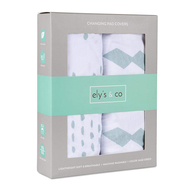 Ely's & Co. Cotton Cradle Sheet/ Changing Pad Cover - 2 Pack
