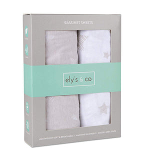 Ely's & Co. Cotton Bassinet Sheet - 2 Pack