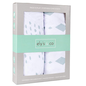 Ely's & Co. Cotton Pack N Play/ Porta Crib Sheet - 2 Pack