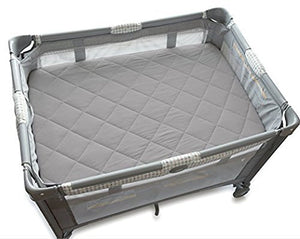 Ely's & Co. Waterproof Pack N Play/ Porta Crib Quilted Sheets With Heat Protection